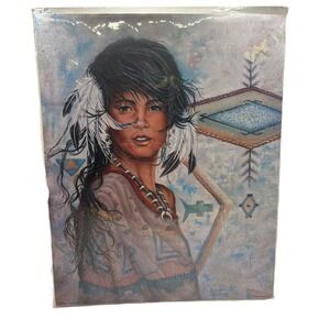 Knott's Berry Farm 8x10 Bagged Indian Woman‎ Print Portrait Vintage Wall Decor